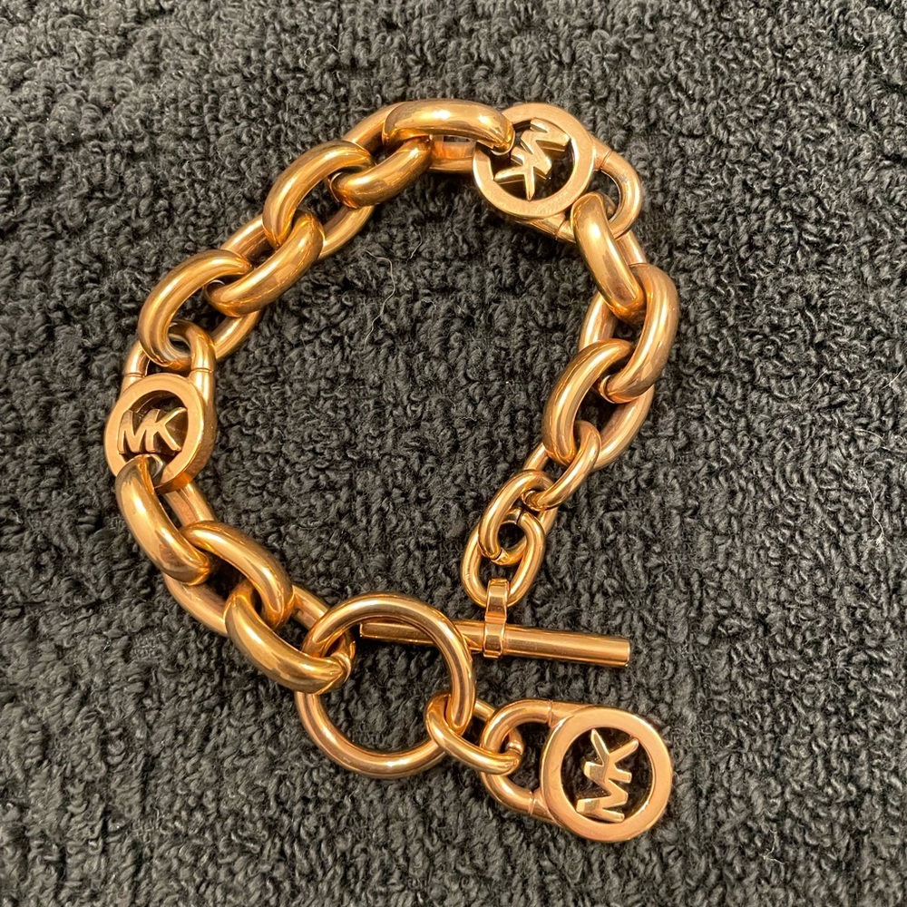Michael Kors Rose Gold Chain with MK branding